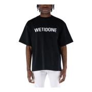 Klassiek Logo T-Shirt We11Done , Black , Heren