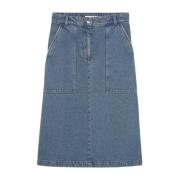 Denim Skirts Maison Kitsuné , Blue , Dames