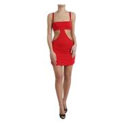 Stunning Rode Cut Out Bodycon Jurk Dolce & Gabbana , Red , Dames