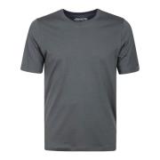 Grijze Lyocell Half-Sleeved T-Shirt Majestic Filatures , Gray , Heren