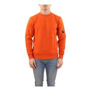 Heren Light Fleece Sweatshirt Oranje C.p. Company , Orange , Heren