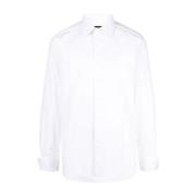 Klassieke Zwarte Katoenen Overhemd Tom Ford , White , Heren