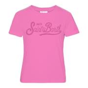 Katoenen T-shirt MC2 Saint Barth , Pink , Dames