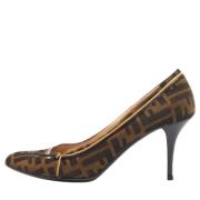 Pre-owned Canvas heels Fendi Vintage , Brown , Dames