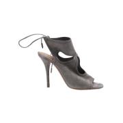 Pre-owned Suede heels Aquazzura Pre-owned , Gray , Dames