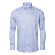 Blauw & Wit Gestreept Slim Fit Overhemd Eton , Multicolor , Heren