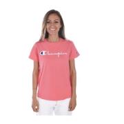 Casual Sweatshirt Tee Champion , Pink , Dames