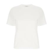 Casual Katoenen T-Shirt Salvatore Ferragamo , White , Dames