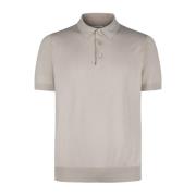 Klassiek Polo Shirt voor Mannen Paolo Pecora , Beige , Heren