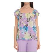 Bloemen Ruffle Top Luckylu , Multicolor , Dames