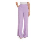 Comfortabele elastische taille broek Luckylu , Purple , Dames