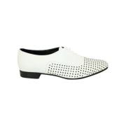 Pre-owned Leather flats Yves Saint Laurent Vintage , White , Dames