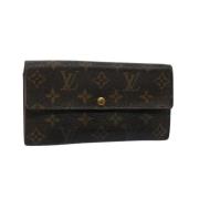 Pre-owned Coated canvas wallets Louis Vuitton Vintage , Brown , Dames