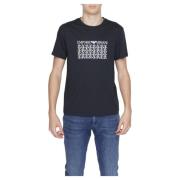 Heren T-shirt Lente/Zomer Collectie Emporio Armani , Black , Heren