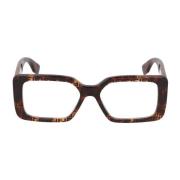 Vierkante Acetaat Bril Fe50072I Fendi , Brown , Unisex