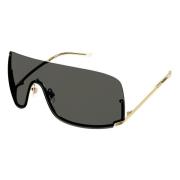 Gold/Dark Grey Sunglasses Gucci , Yellow , Unisex