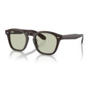 Stijlvolle brilmonturen in donkerbruin/lichtgroen Oliver Peoples , Bro...