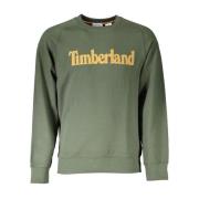 Groene Logo Print Crewneck Sweatshirt Timberland , Green , Heren