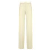 Elegante Viscose Straight Leg Broek MVP wardrobe , Beige , Dames