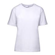 Korte Mouw T-shirt met Strass Ketting Douuod Woman , White , Dames