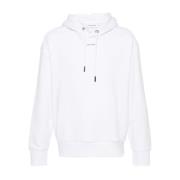 Witte Sweater Logo Print Hoodie Calvin Klein , White , Heren