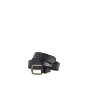 Zwart Buffelleer Riem met Vierkante Metalen Gesp Pepe Jeans , Black , ...