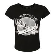 Zwarte Wings T-shirts en Polos Stella McCartney , Black , Dames