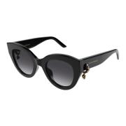 Zwart/Grijs Zonnebril Am0417S Alexander McQueen , Black , Dames