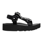 Verstelbare Band Sandalen Love Moschino , Black , Dames