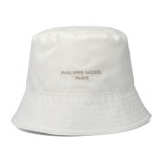Rode Roos Nylon Leren Bucket Hat Philippe Model , White , Dames