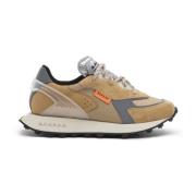 Kameel Suède Leren Sneakers Memory Gel RUN OF , Brown , Heren