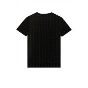 Zwart Rhinestone College T-Shirt My Brand , Black , Heren