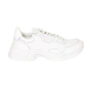 Witte textiel- en leren sneakers Calvin Klein , White , Heren