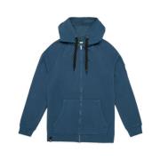 Geborduurde Rits Hoodie Munich , Blue , Heren