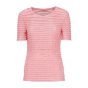 Roze T-shirt met franjes en strass-details Ermanno Scervino , Pink , D...