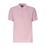 Roze Katoenen Poloshirt Korte Mouwen Sun68 , Pink , Heren