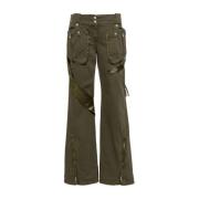 Donkergroene Broek Damesmode Blumarine , Green , Dames