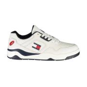 Stijlvolle Lace-Up Sneaker met Logo Tommy Hilfiger , White , Heren