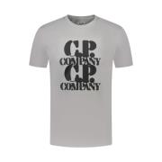 Grafisch Jersey T-shirt C.p. Company , Gray , Heren