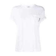 Witte T-shirts Polos voor vrouwen Brunello Cucinelli , White , Dames