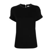 Zwarte T-shirts Polos voor vrouwen Brunello Cucinelli , Black , Dames