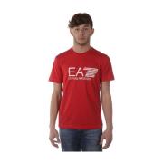 Casual Sweatshirt voor Mannen Emporio Armani EA7 , Red , Heren