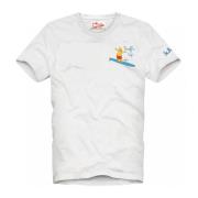 Surf Style T-Shirt Saint Barth , White , Heren