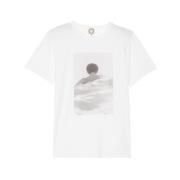 Wit Katoen Model Foto T-shirt Ines De La Fressange Paris , White , Dam...