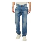 Regular Fit 5-Pocket Jeans Licht Wassen Bugatti , Blue , Heren