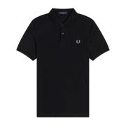 Slim Fit Polo Shirt Twee Knopen Fred Perry , Black , Heren