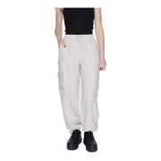 Tapered Trousers Only , White , Dames
