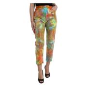 Multicolor Hoge Taille Cropped Broek Dolce & Gabbana , Multicolor , Da...