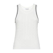 Witte Topwear voor Vrouwen Ss24 Brunello Cucinelli , White , Dames