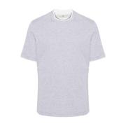 Mannen Lightgray T-Shirts Polos Brunello Cucinelli , Gray , Heren